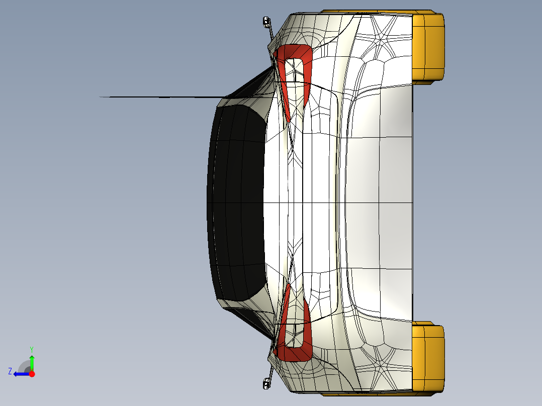 2023.02月-旋转停车场结构模型creo5.0右视图