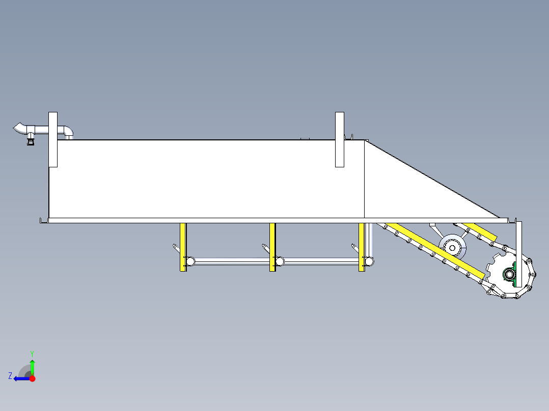 果蔬清洗机总体结构设计（step+exb+说明书）右视图
