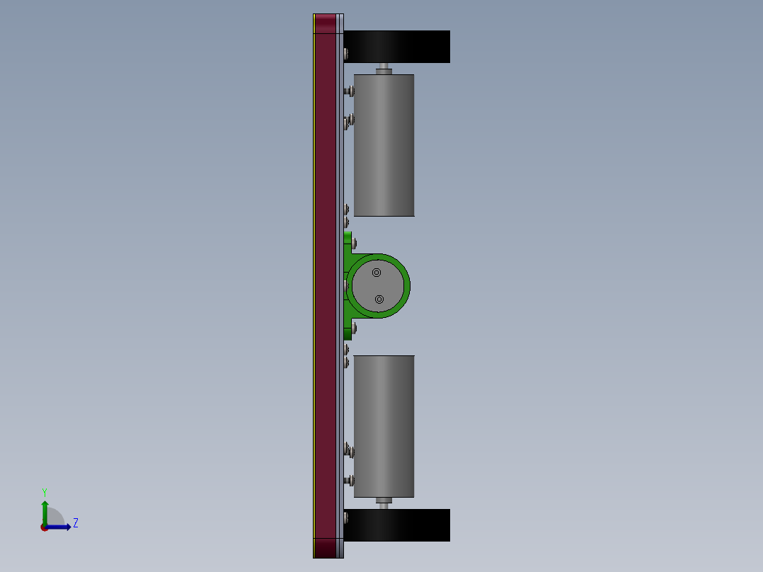擦玻璃机器人（三维+课设+程序+原理图）左视图