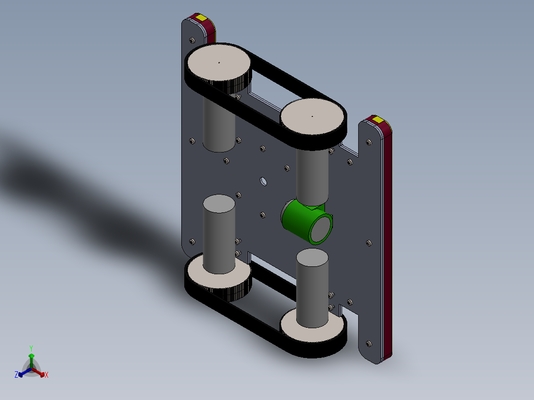 擦玻璃机器人（三维+课设+程序+原理图）正等轴测图