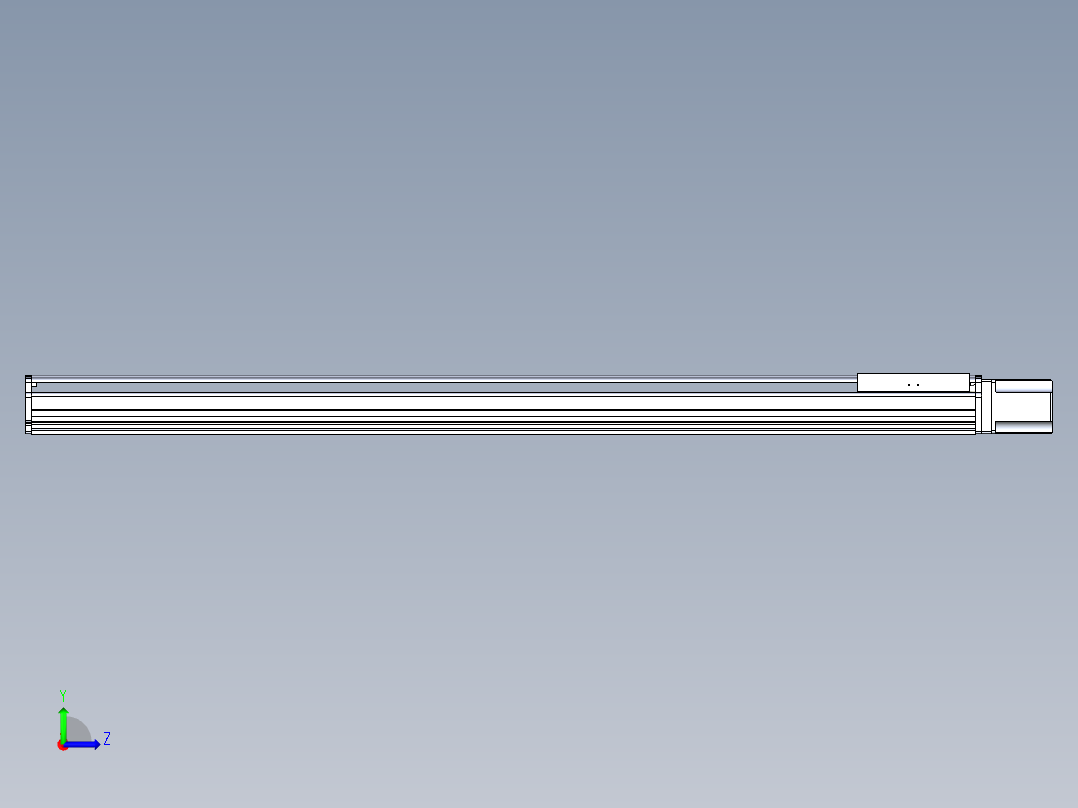 东锦丝杆传动-直线滑台模组DH270-C-L10-S1900-BC-T1000W-C3左视图
