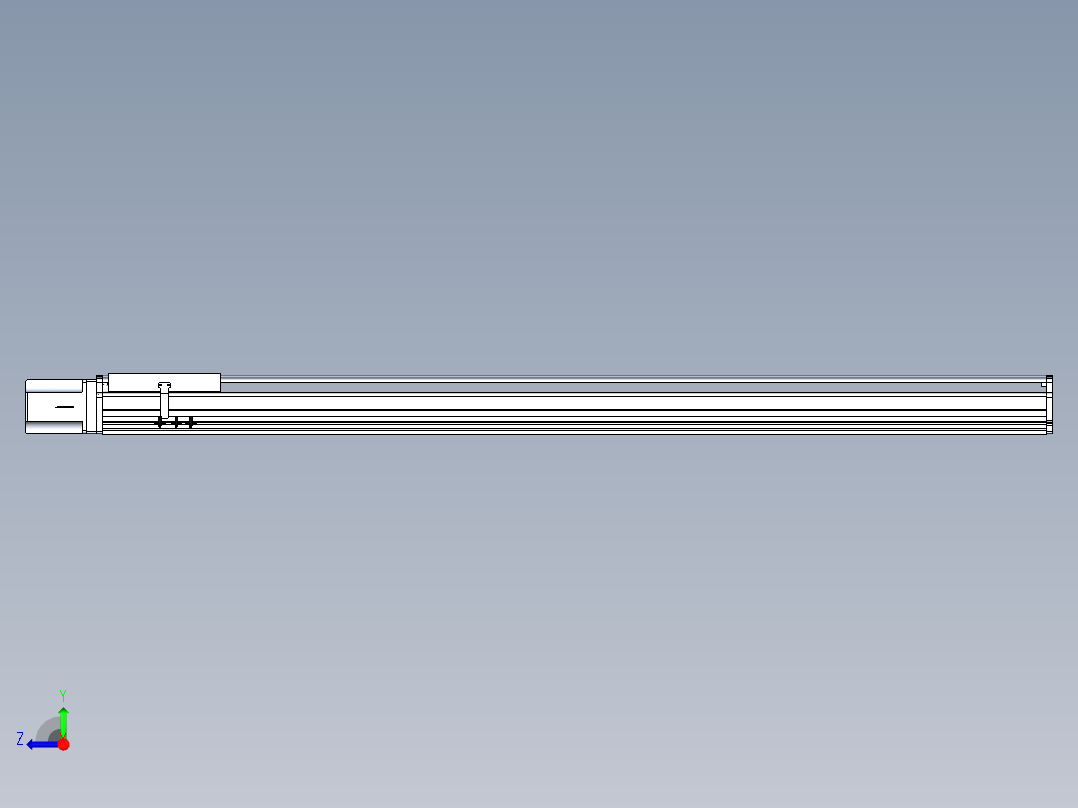 东锦丝杆传动-直线滑台模组DH270-C-L10-S1900-BC-T1000W-C3右视图