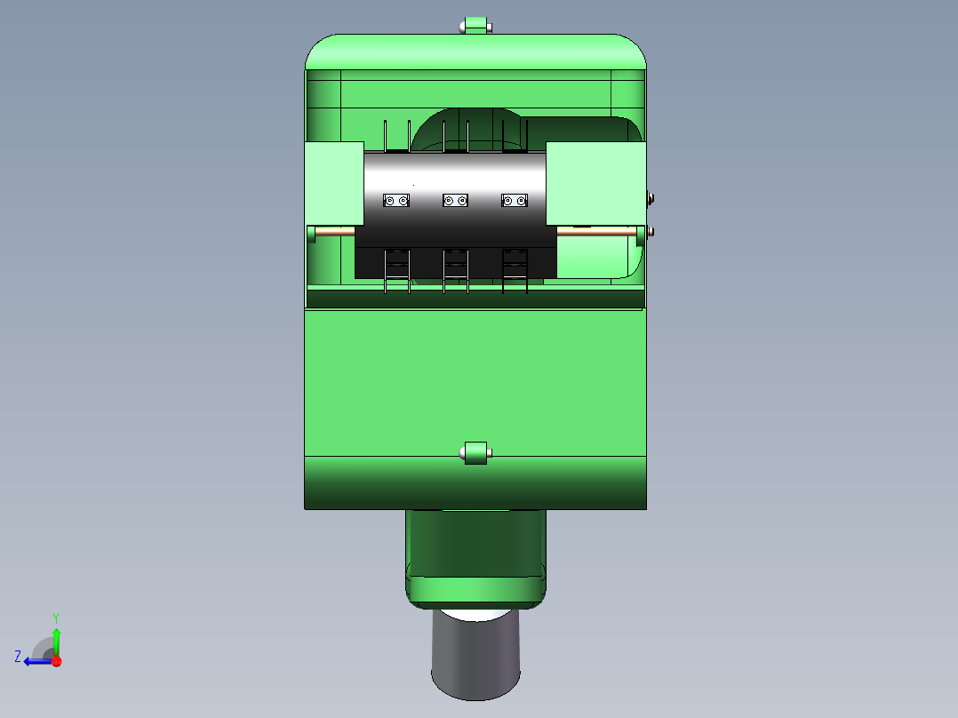 手持式棉花采摘机收获机（sw18可编辑+cad+说明书）右视图
