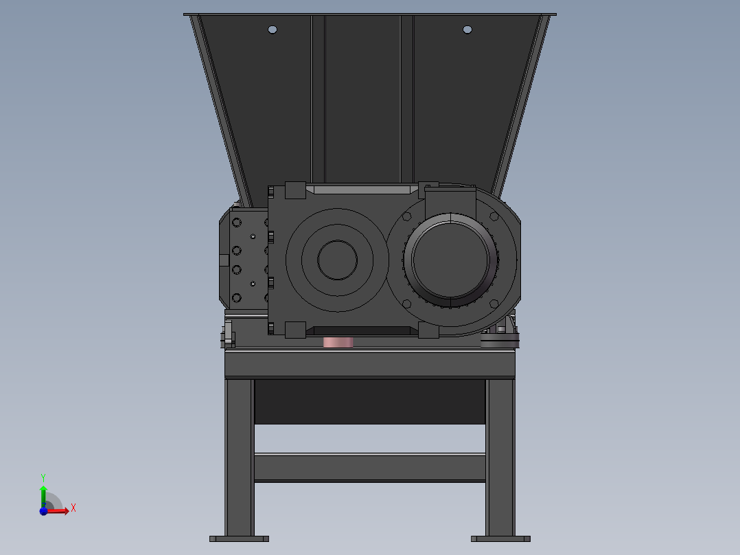 双轴破碎机完整3D图==582031==150前视图