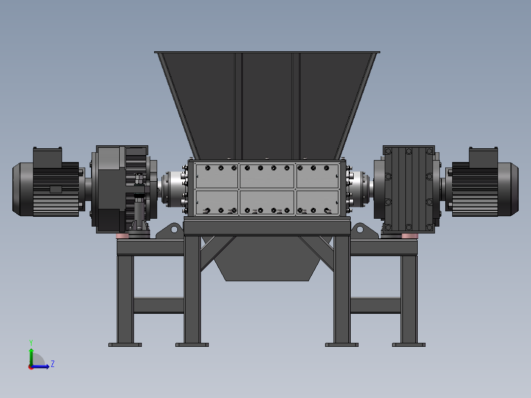 双轴破碎机完整3D图==582031==150左视图