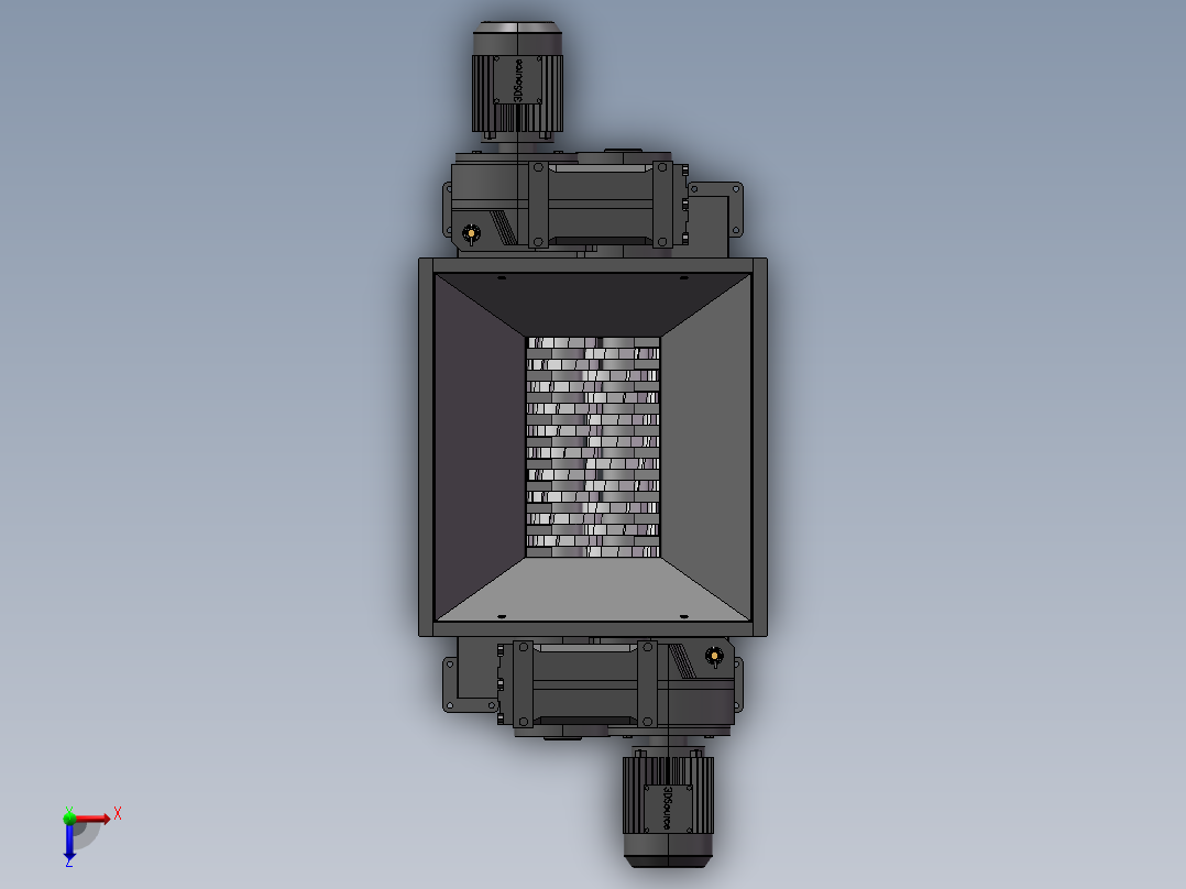 双轴破碎机完整3D图==582031==150俯视图