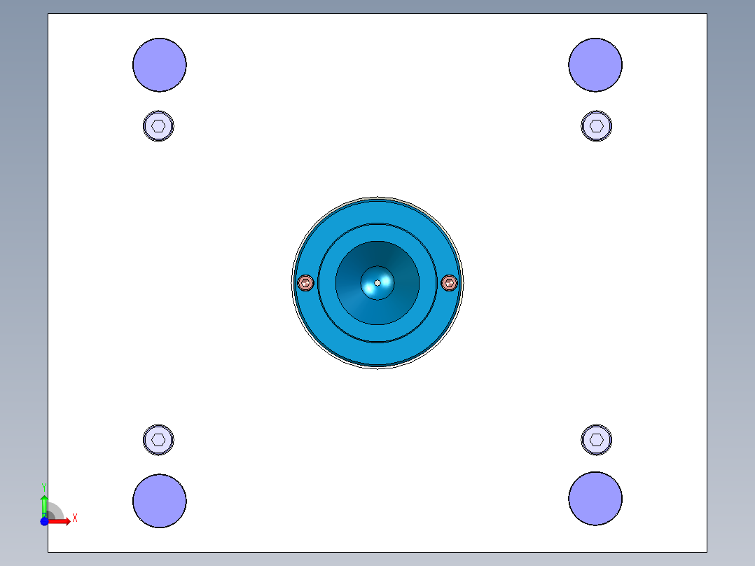 壁式排气扇扇叶注塑模具设计三维前视图