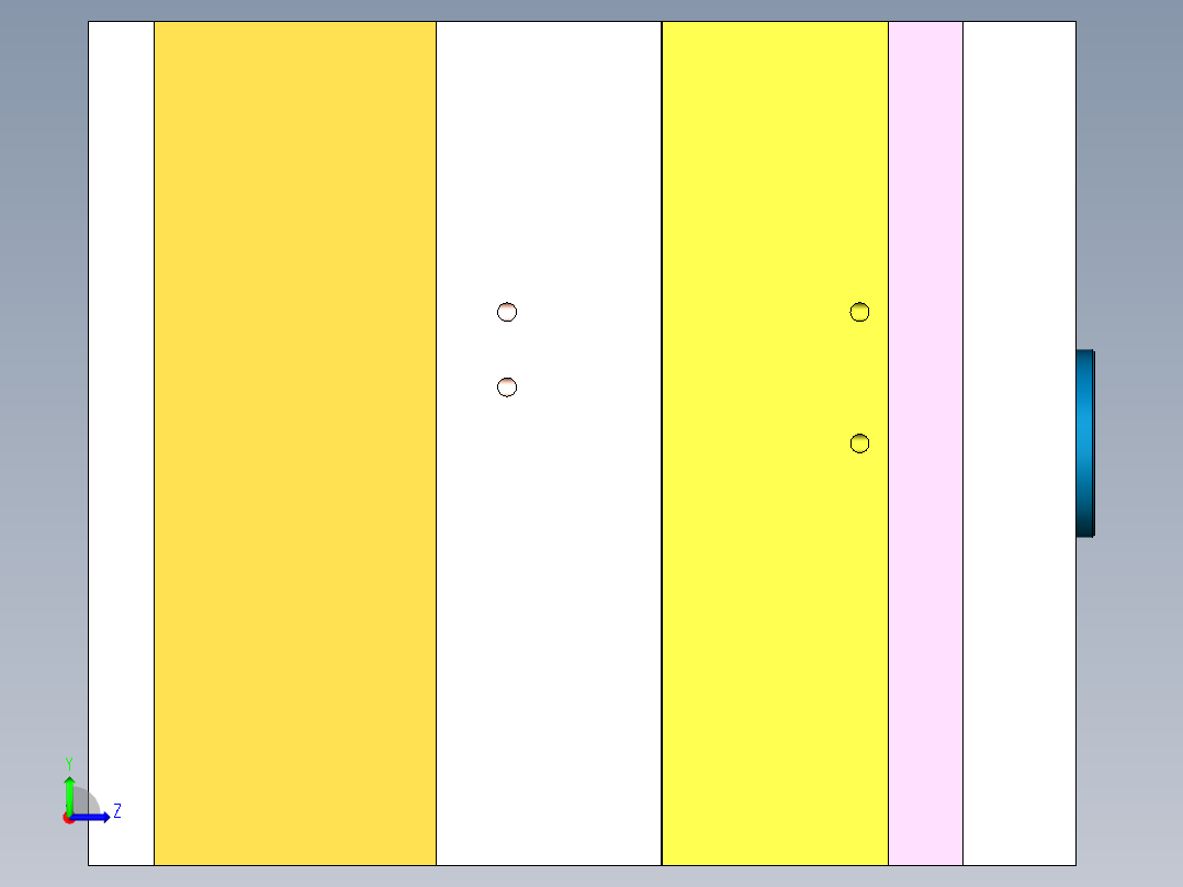 壁式排气扇扇叶注塑模具设计三维左视图