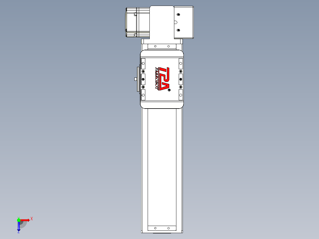 同步带全封闭直线模组TPA-HCB-85D-90-L200-LP-C-P20-N3俯视图