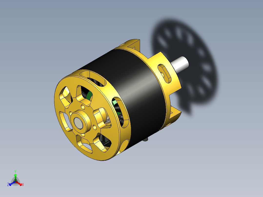 Extron 无刷电机 28xx 系列 2808 2808 2814 2814 2820 2820 2826 2826正等轴测图