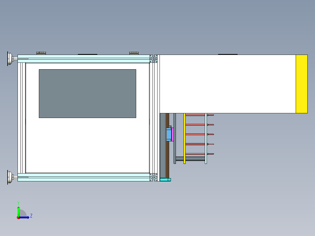 铜管自动注水机左视图