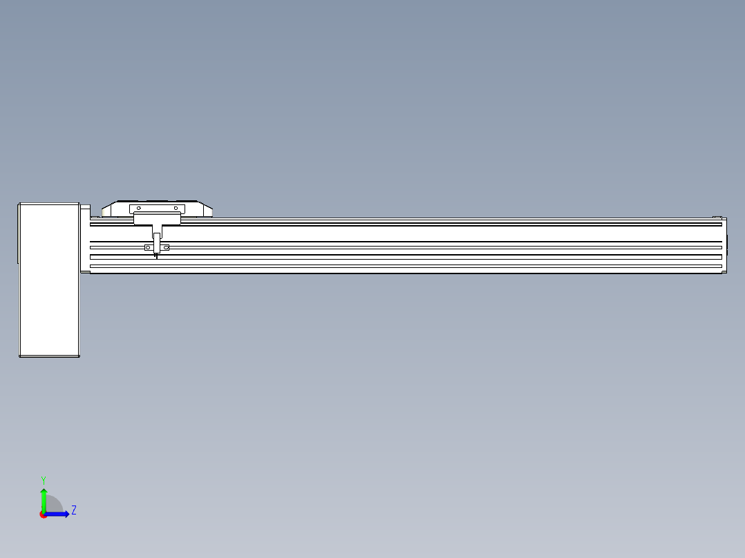 同步带全封闭直线模组TPA-HCB-85D-90-L500-RP-Y-P20-N3左视图