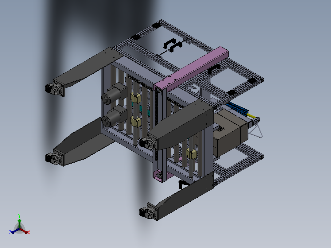 纸箱封箱机正等轴测图