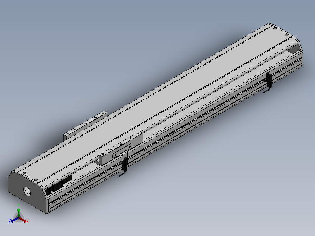 精密模组MY140-T10-500L-M-P40B-C4-C正等轴测图