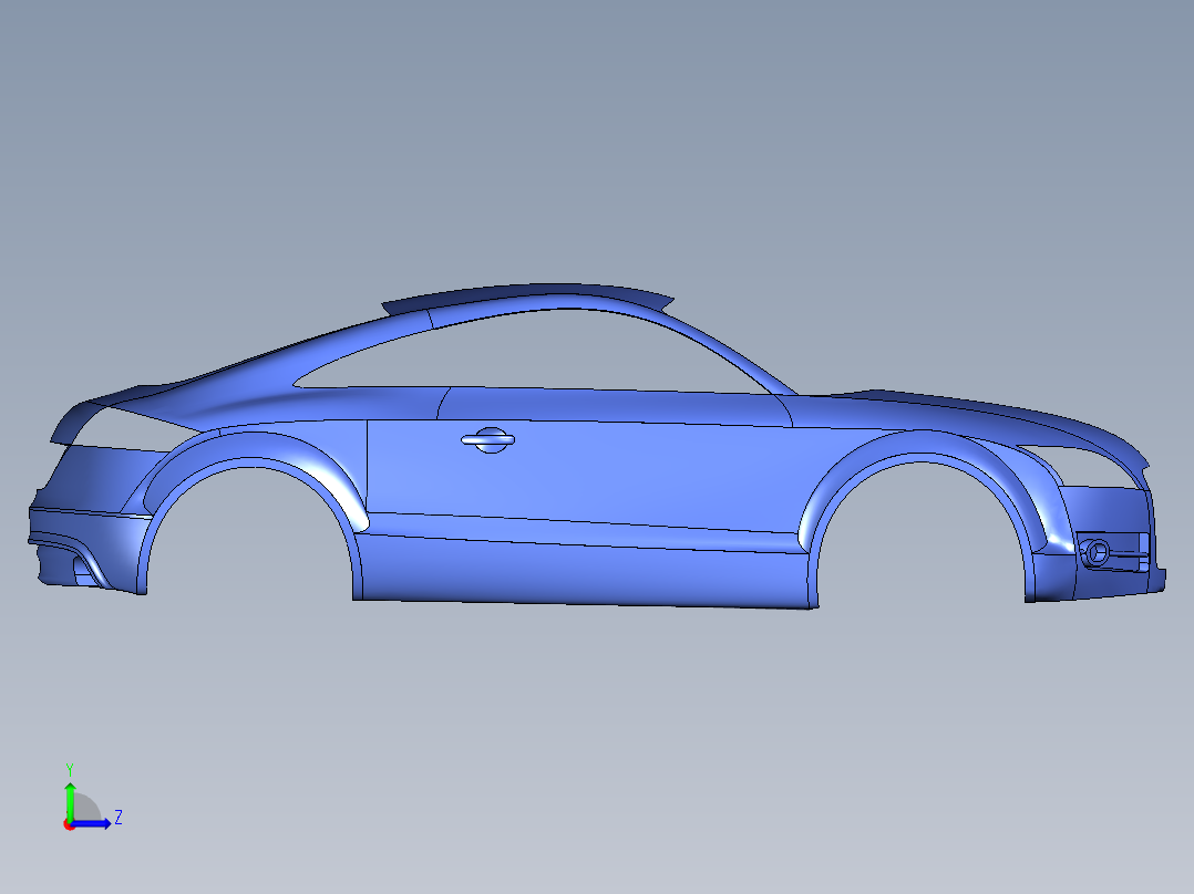 009-奥迪车身左视图