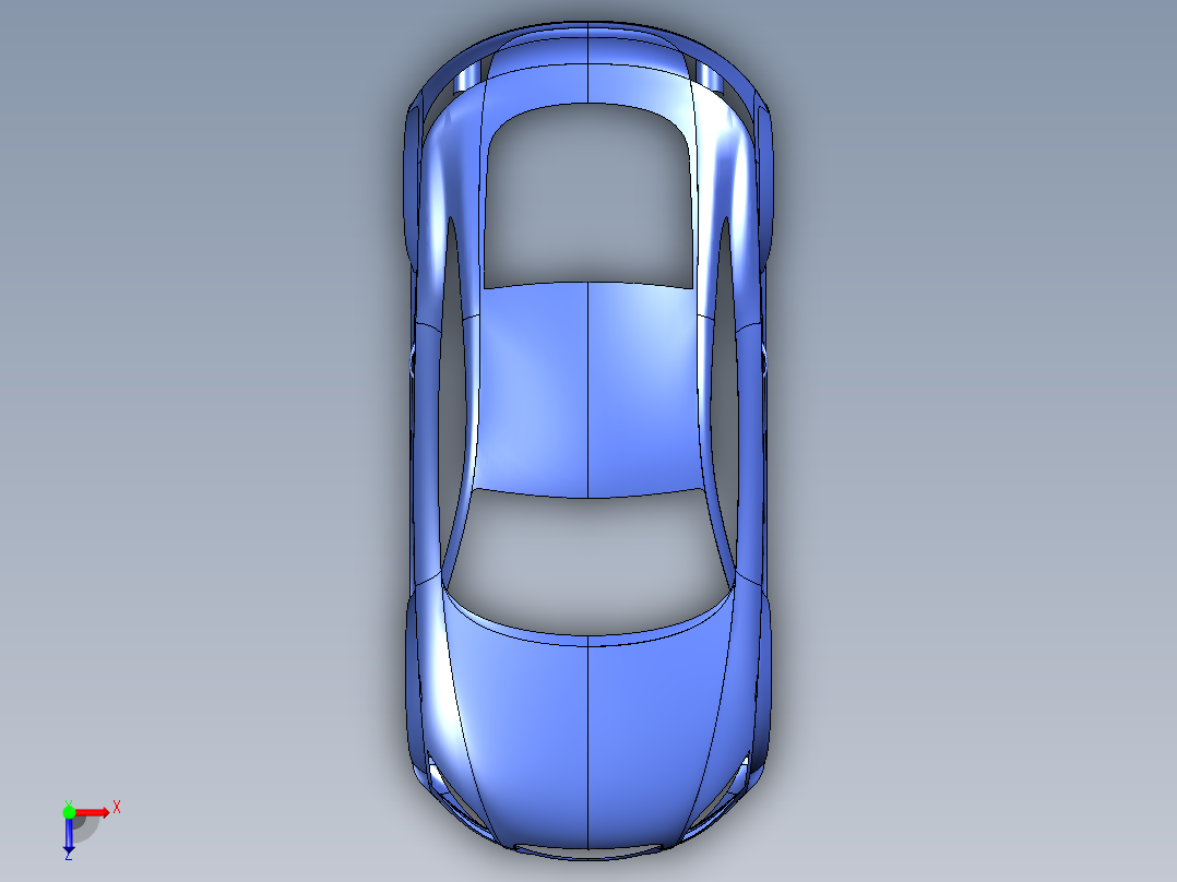 009-奥迪车身俯视图