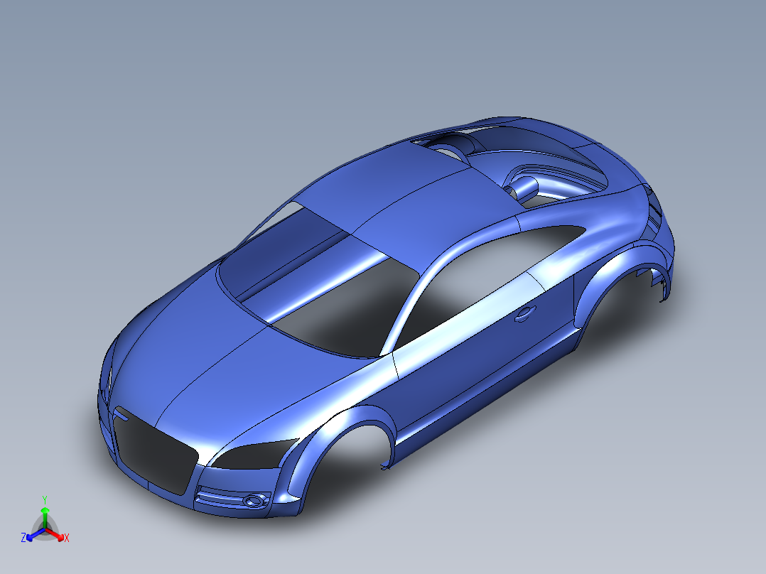 009-奥迪车身正等轴测图