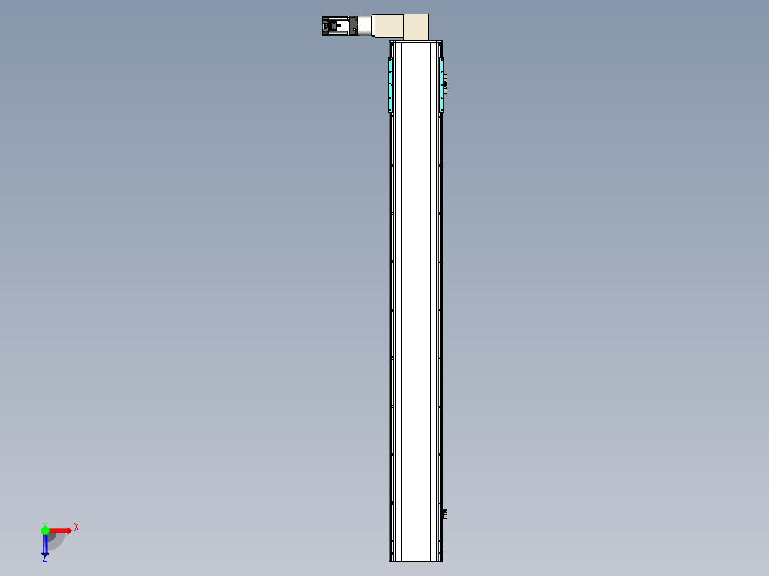 同步带滑台-半封闭B22-L100-C-S1750-L-P75-D3-N5俯视图