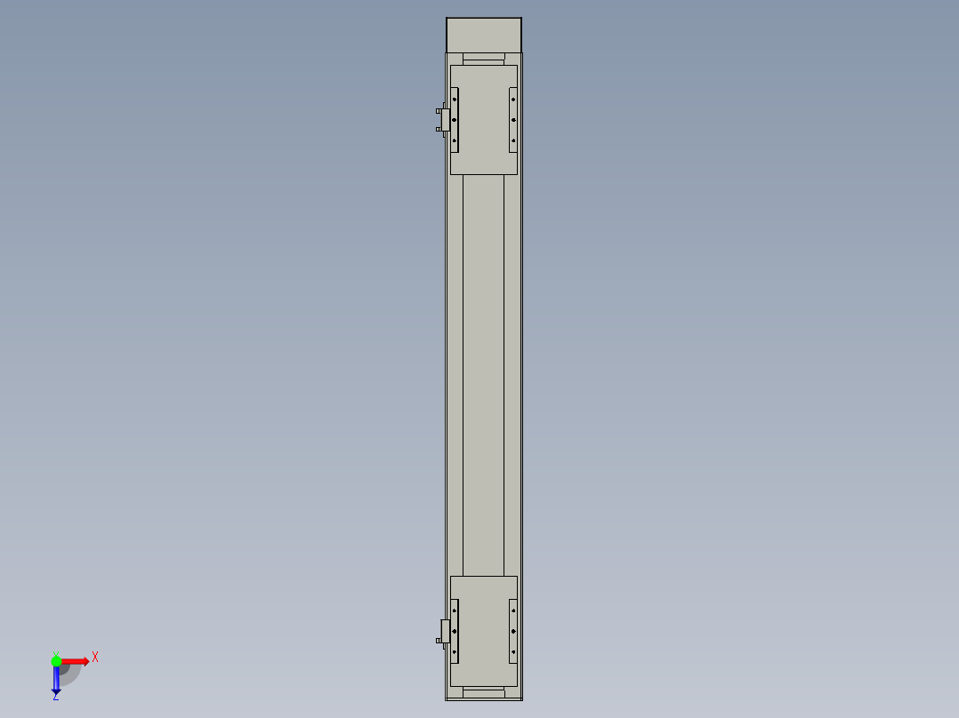 直线模组WG-LHC12-S750-D设计图纸俯视图