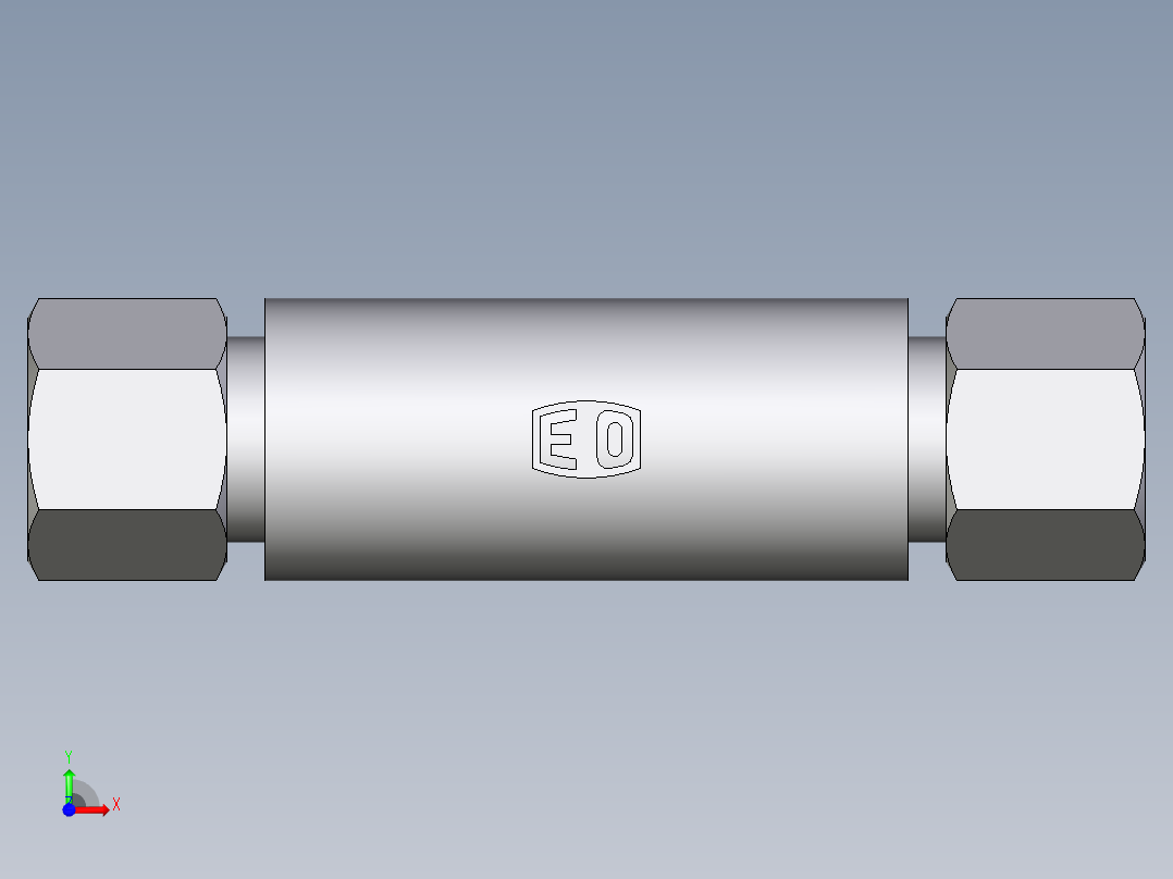 卡套式工业通用硬管接头EO_Weld_bulkhead_fitting_ESV10L71前视图