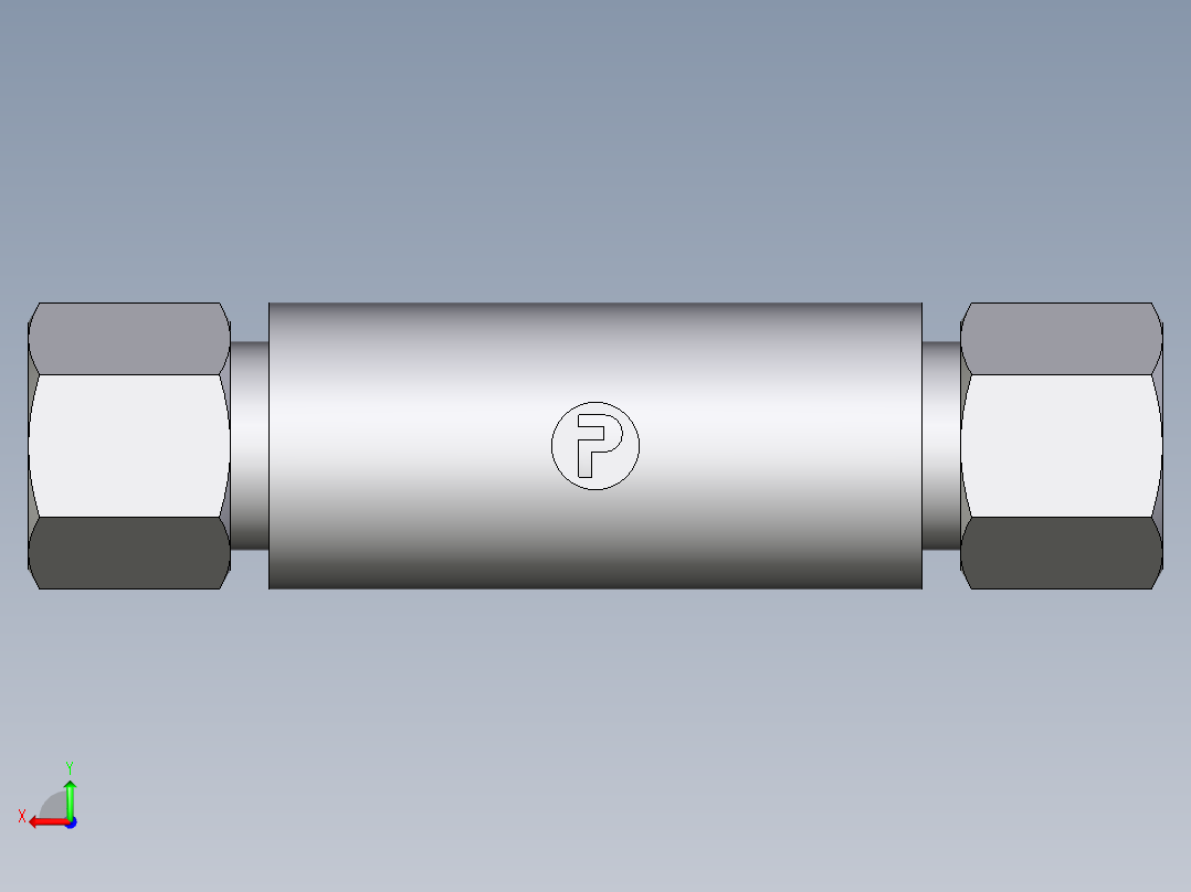 卡套式工业通用硬管接头EO_Weld_bulkhead_fitting_ESV10L71后视图