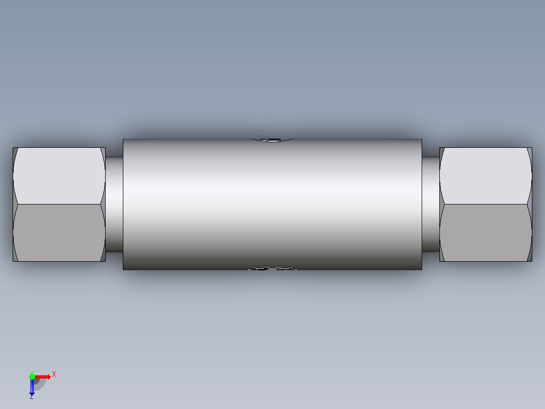 卡套式工业通用硬管接头EO_Weld_bulkhead_fitting_ESV10L71俯视图