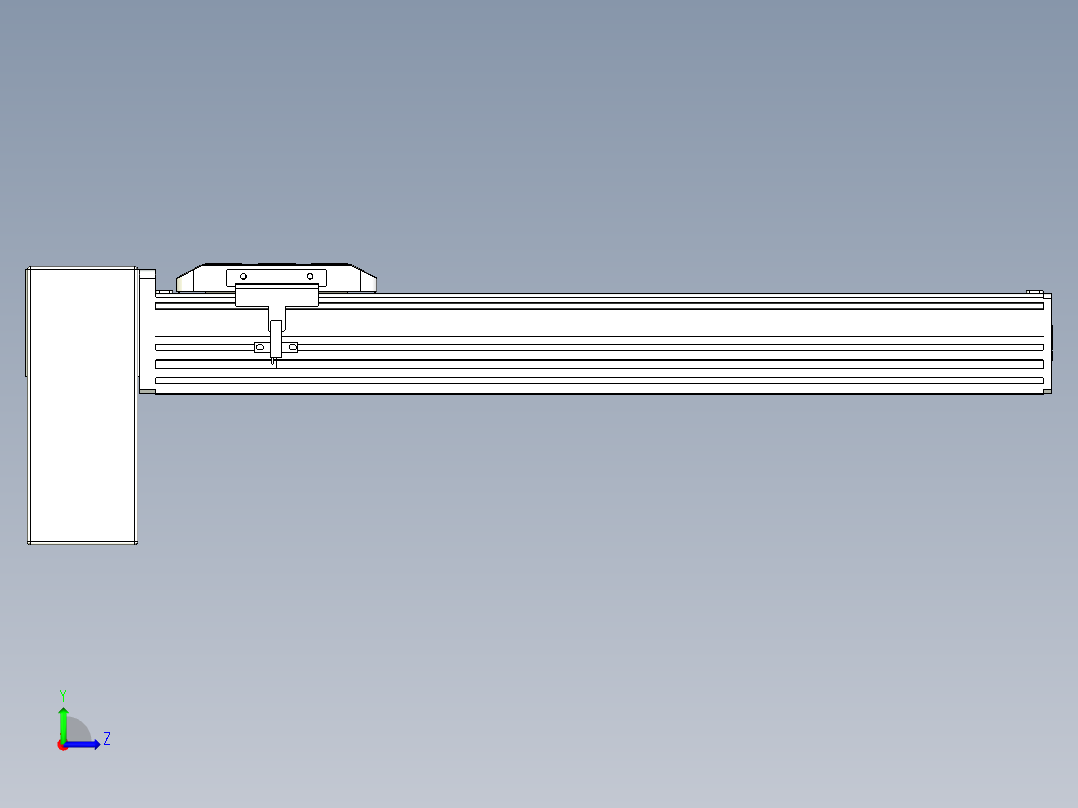 同步带全封闭直线模组TPA-HCB-85D-90-L350-RP-C-P20-N3左视图