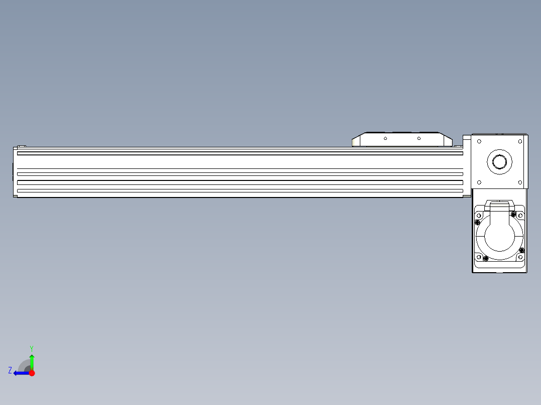 同步带全封闭直线模组TPA-HCB-85D-90-L350-RP-C-P20-N3右视图