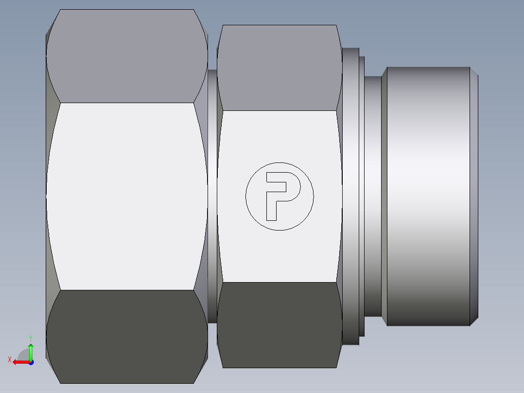 卡套式工业通用硬管接头EO_Swivel_connector_EGE38SMEDCF后视图