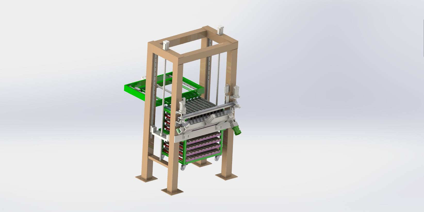 轴承圈加工缓存上料连线sw21可编辑
