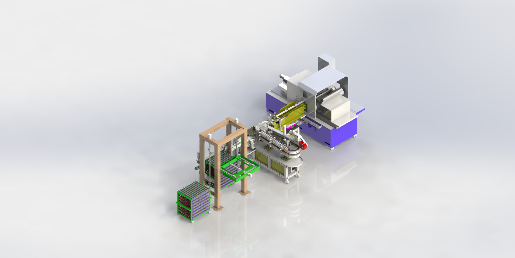 轴承圈加工缓存上料连线sw21可编辑