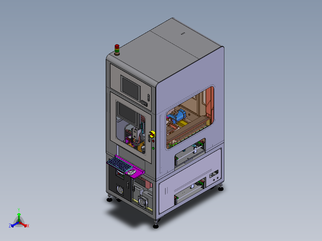 自动锁螺丝机sw20可编辑正等轴测图