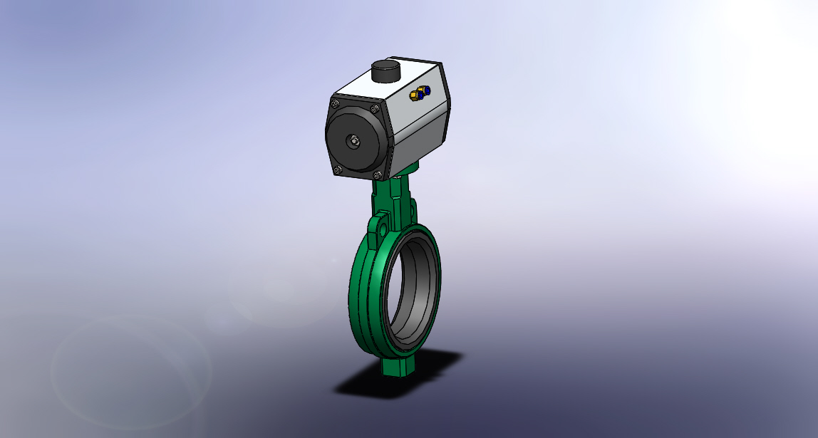 蝶阀 机械设备 solidwrok 设计素材3D模型