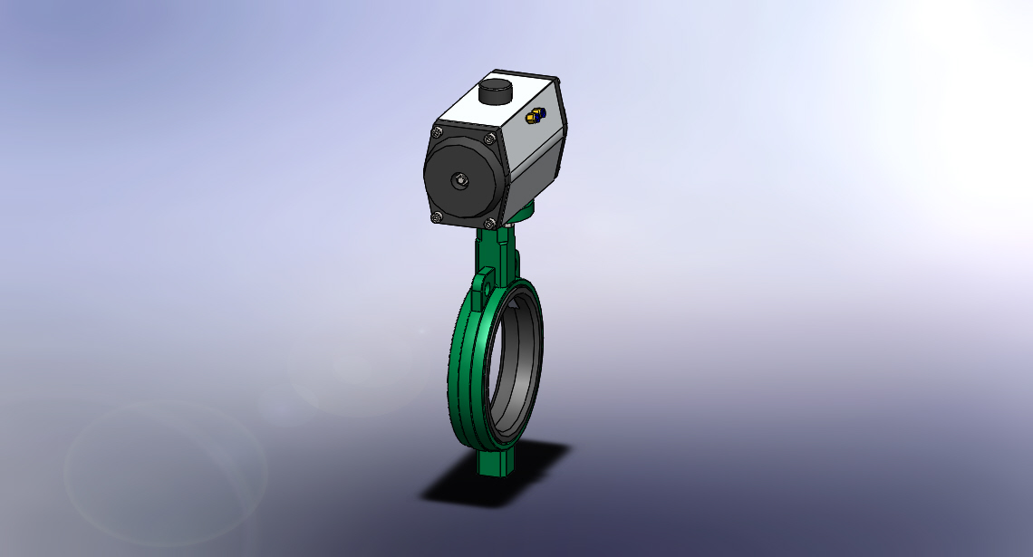 蝶阀 机械设备 solidwrok 设计素材3D模型