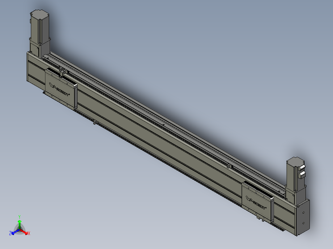 威洛博双电机滑台-VBC14S2-L100-S900-BLR-P40-C6正等轴测图