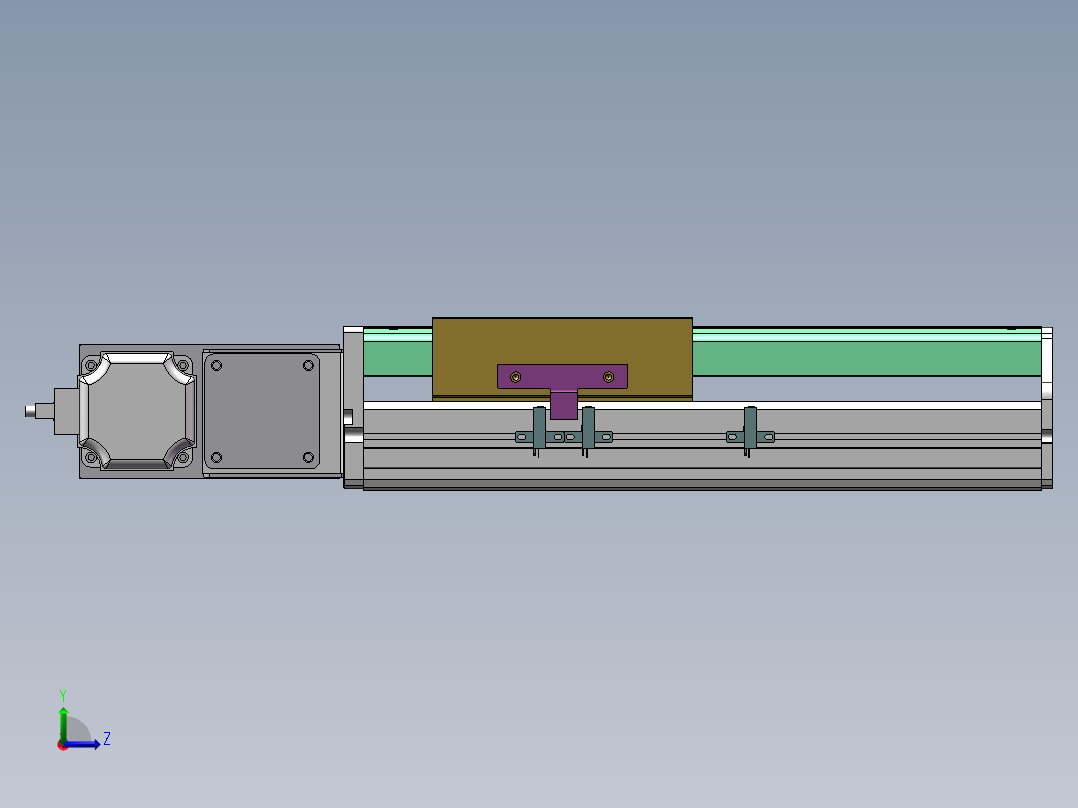 MTB同步带半封闭MTB14M-L-200W左视图