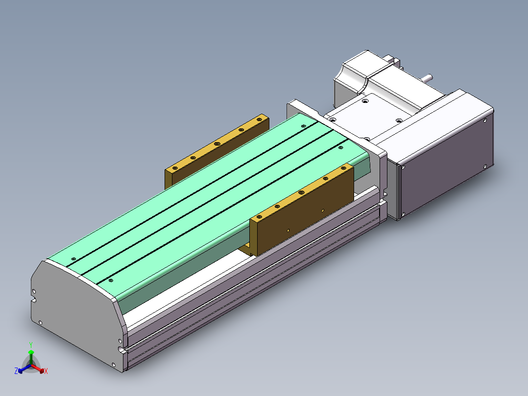 MTB同步带半封闭MTB14M-L-200W正等轴测图