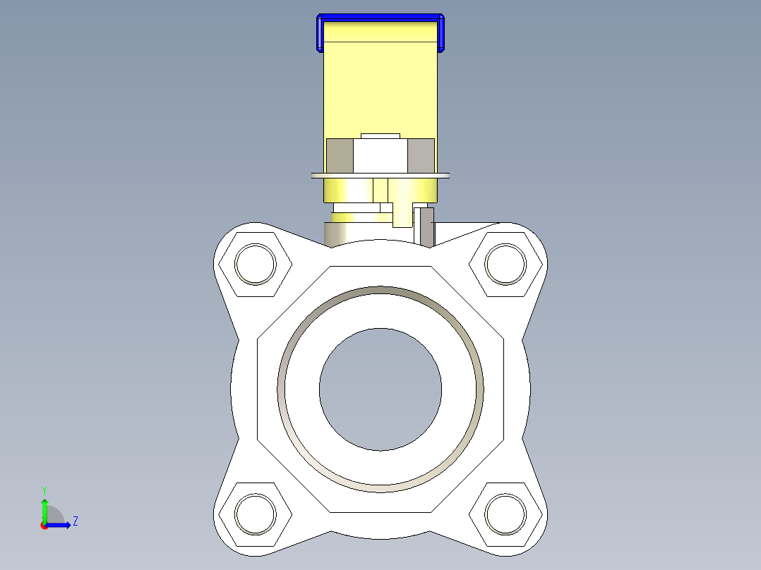 管道手动球阀-水管开关阀-手动阀门DN25三段式球阀左视图