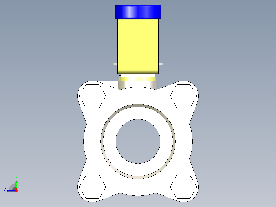 管道手动球阀-水管开关阀-手动阀门DN25三段式球阀右视图