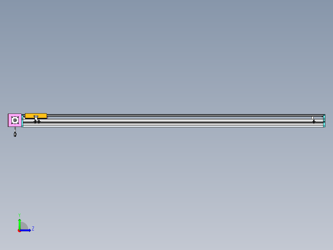 东锦同步带传动-直线滑台模组DH170B-L150-S1850-BL-P400W-C3左视图