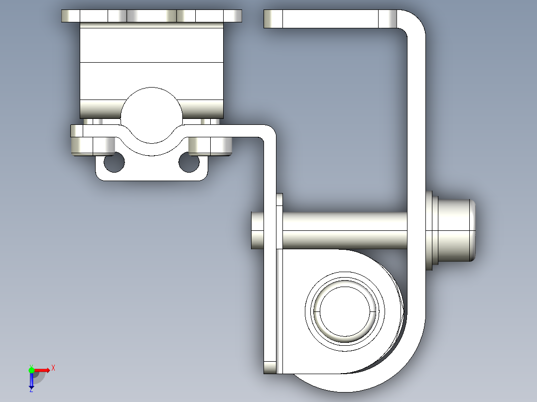 基恩士SL-JB207_back-mount_kc图纸模型俯视图