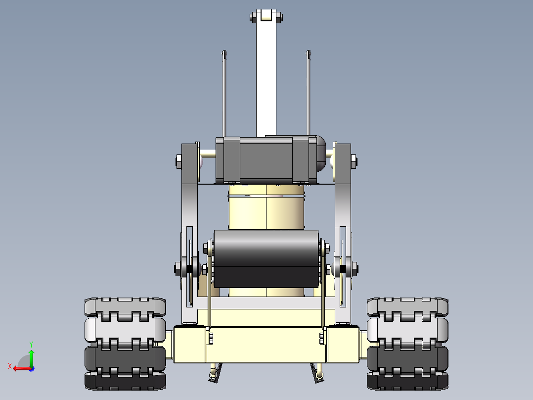 防沙植物种植机结构设计后视图
