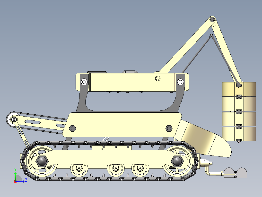 防沙植物种植机结构设计左视图