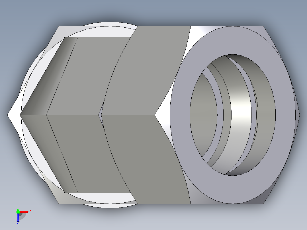 卡套式工业通用硬管接头EO_Adjustable_locknut_45_deg_elbow_VEE28ZLMCF俯视图