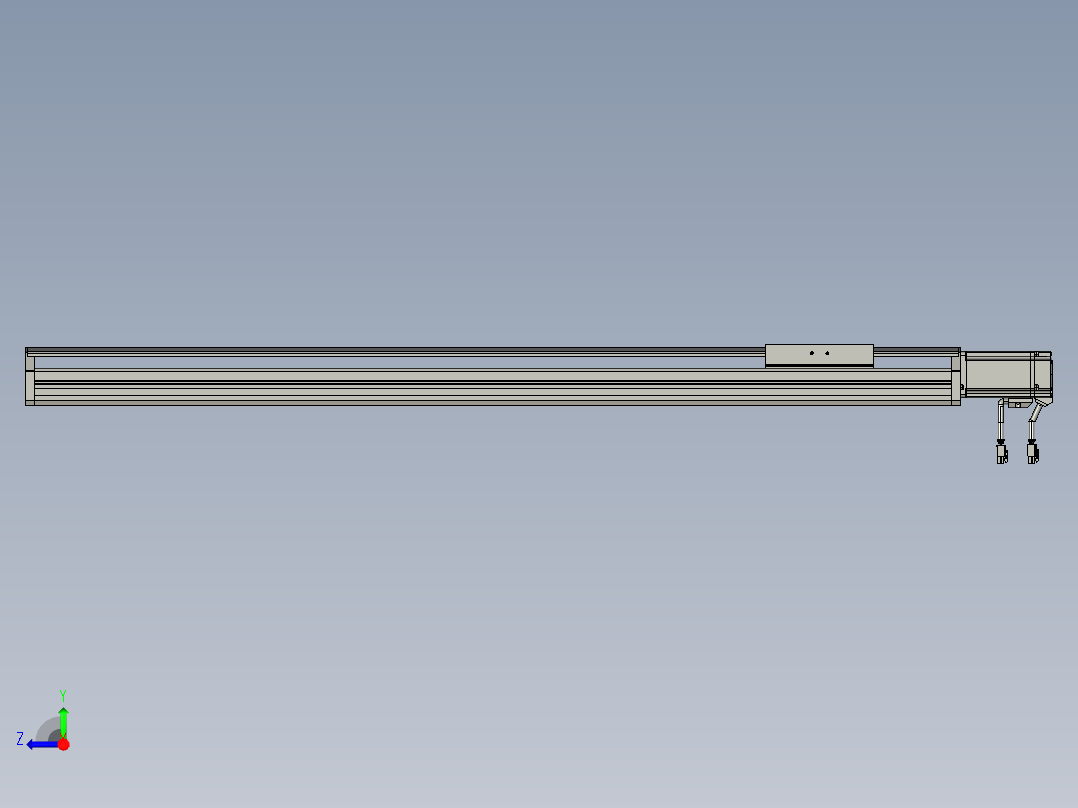 东锦丝杆传动-直线滑台模组DH135-C-L10-S900-BC-P400W-C3右视图