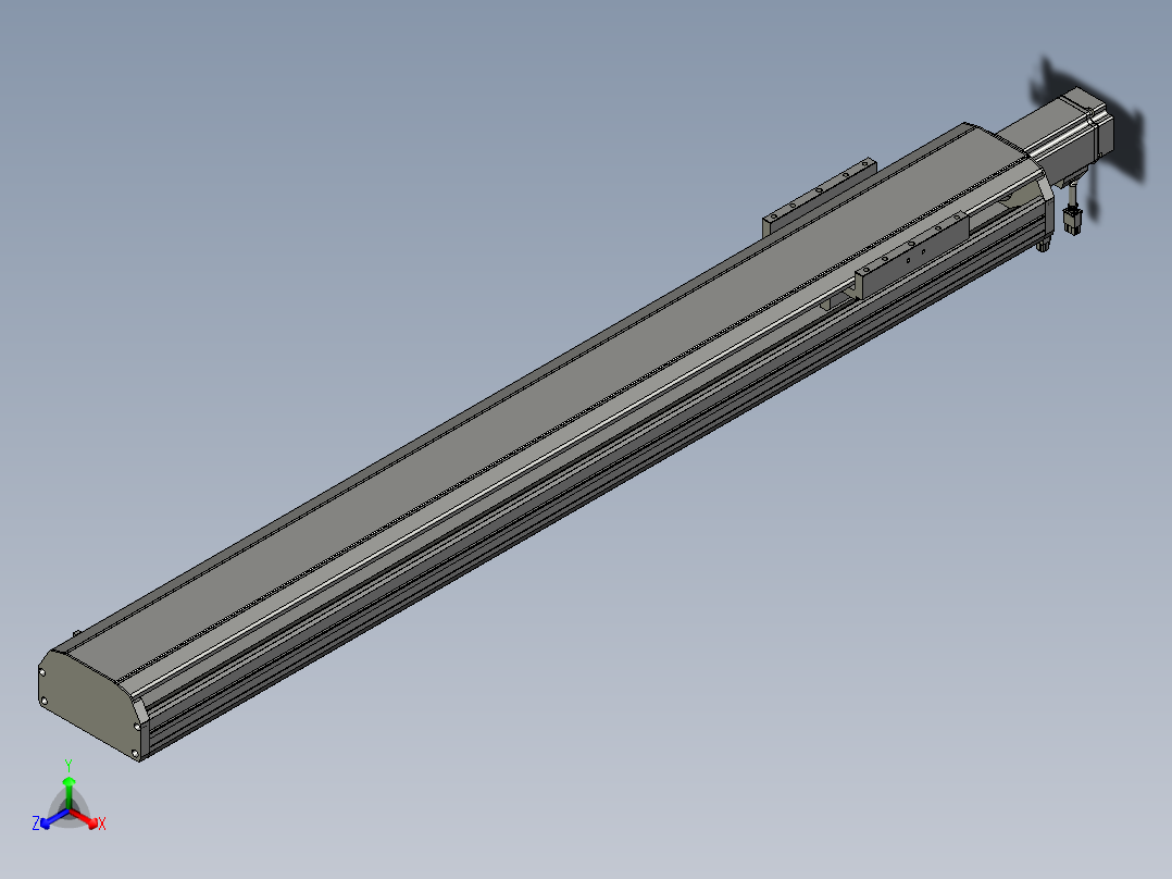 东锦丝杆传动-直线滑台模组DH135-C-L10-S900-BC-P400W-C3正等轴测图