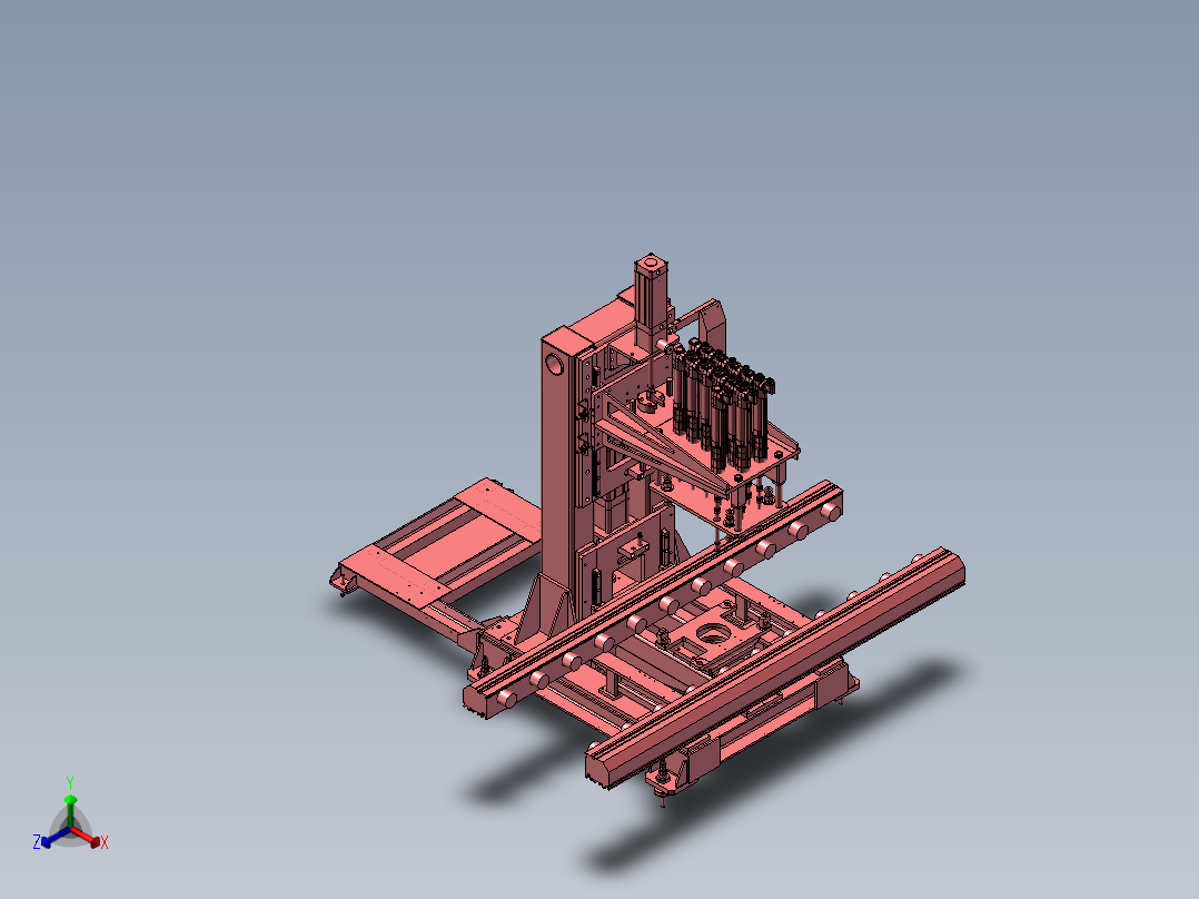 螺丝拧紧工位正等轴测图
