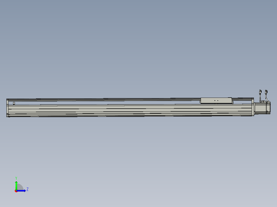 东锦丝杆传动-直线滑台模组DH210-C-L10-S1250-BC-P750W-C3左视图
