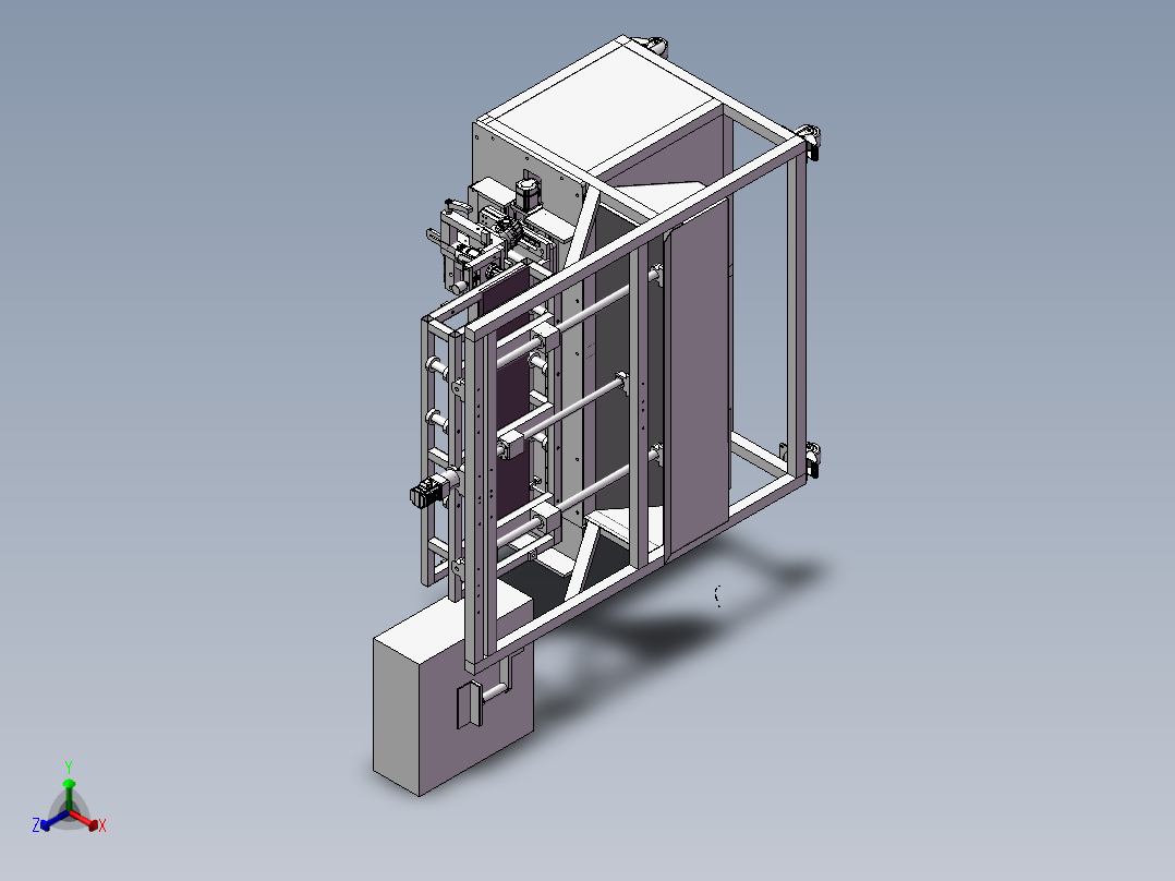 自动钻木机正等轴测图