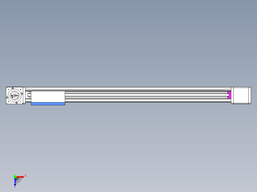 威洛博LB.GB同步带传动--欧规系列GB8-L192-S850-BR-P75-K俯视图